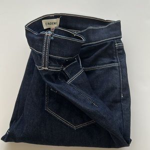 L’Agence Jeans Women’s Sise 25 Blue Monique High Rise Skinny Stretch